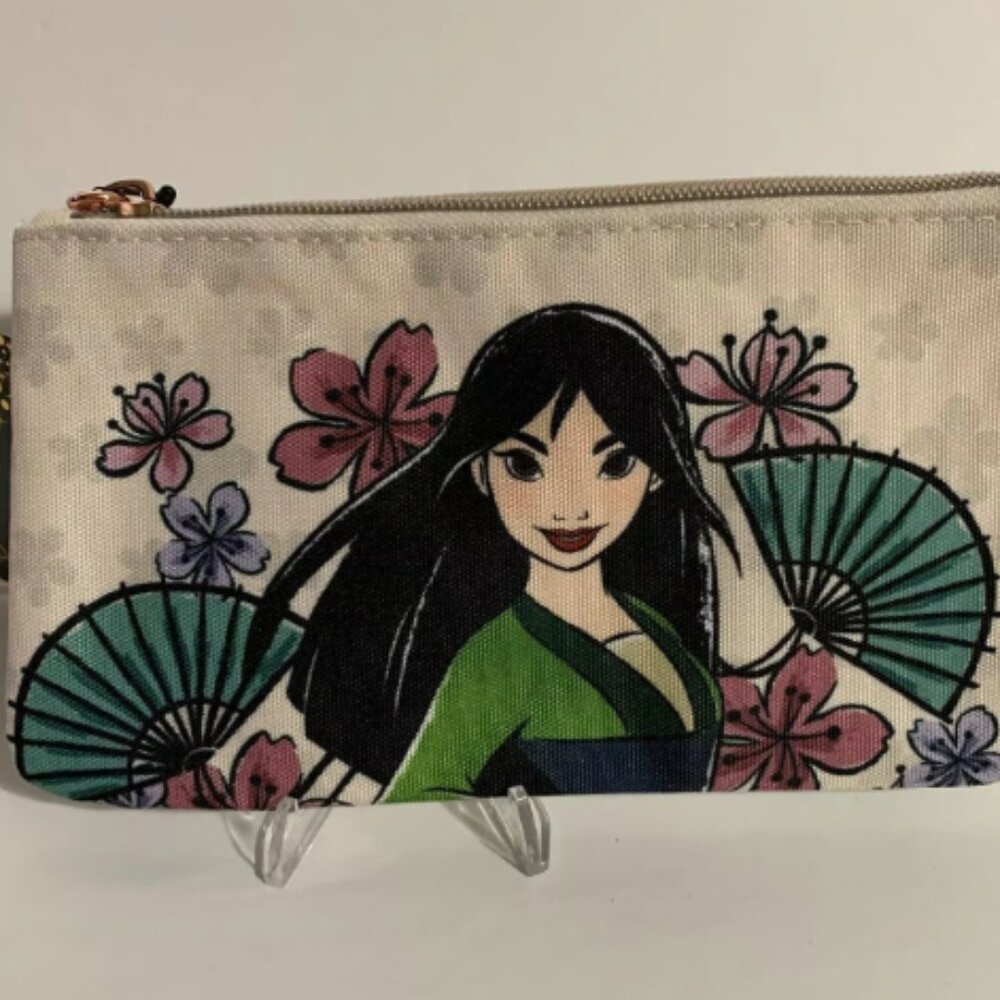 Loungefly Disney Mulan Floral Cosmetic Pouch Exclusive Toiletry Pencil Case